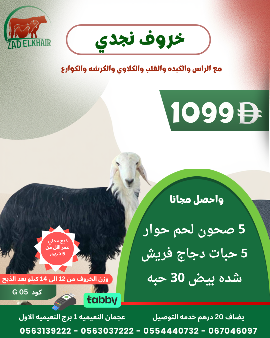 خروف نجدي ذبح محلي كود G 05